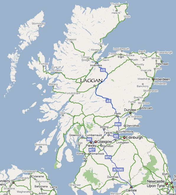 Scotland Major Roadways